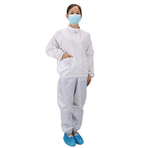 ملابس قابلة لإعادة الاستخدام وقابلة للغسل ، ملابس <span class=keywords><strong>Esd</strong></span> ، بدلة مضادة للستاتيكية ، آمنة من البوليستر ، غطاء مضاد للساكنة - Product Image 3