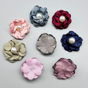 Accesorios para el Cabello con Borde Quemado Estilo Coreano, con Perla de 3.5 cm, Tela Hecha a Mano para Decoración de Ropa, Bolsos y Zapatos de Uso Casual - Product Image 2