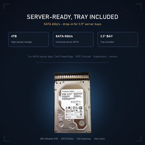 Disque dur SATA d'entreprise 4 To d'origine, reconditionné, sans alimentation, 7,2K RPM, pour serveur, NAS, stockage de centre de données, garantie de 3 ans - Product Image 3