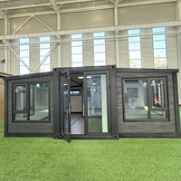 Maison conteneur préfabriquée de luxe moderne, sécurisée, portable, extensible, 20FT 40FT, 2, 3 ou 4 chambres