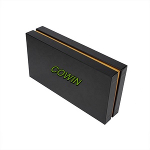 2 Piece Rigid Cardboard Custom Design Removable Lid and Base Box for Wallets Belts Packaging
