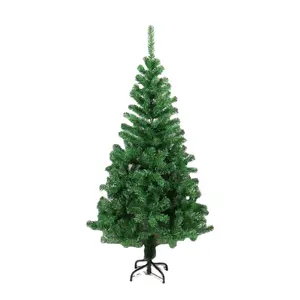 Tour <span class=keywords><strong>de</strong></span> noël artificielle en PVC vert, <span class=keywords><strong>demi</strong></span>-face, 6 pieds, vente d'usine, nouveau - Product Image 1