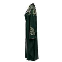 Robe Abaya Modeste Personnalisée 2025 Grande Taille Moyen-Orient Broderie Perles 100% Polyester Vente en Gros Dubaï Luxe Femme Musulmane