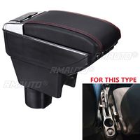 Accoudoir double couche pour Renault Duster 2010-2015 Boîte de rangement d'accoudoir en cuir PU avec 7 ports USB pour Nissan Terrano 3 2014-2018