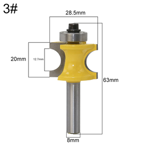 Fraise à rainurer demi-ronde à 2 dents, queue de 8 mm, pour le travail du bois - Product Image 3