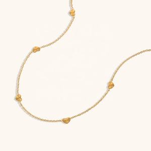 قلادة عنق حريمي على شكل قلب مطلية بالذهب عيار 18 قيراطًا رخيصة الثمن تُباع بالجملة من Dingran - Product Image 4