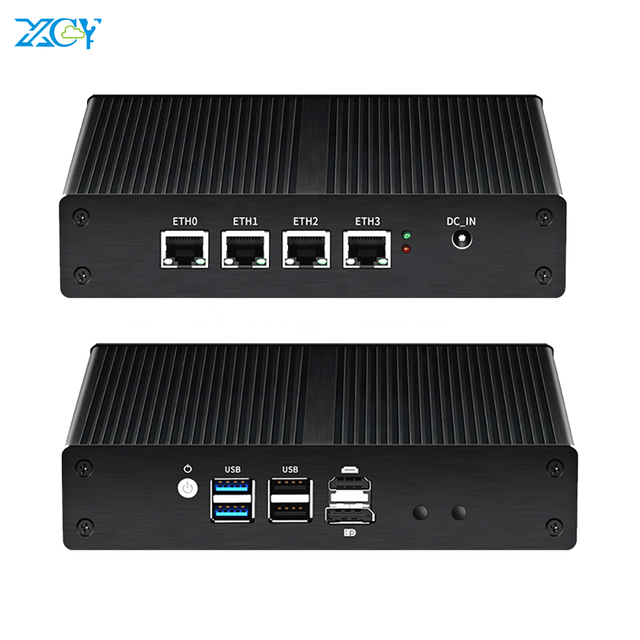 Quad Core N100 Fanless Business Firewall Router DDR5 2.5G 4 LAN Ethernet Ports Nic Home Enterprise Mini Server Appliance