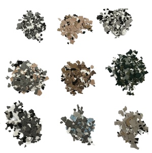 Flocons de revêtement de sol décoratifs <span class=keywords><strong>en</strong></span> vinyle coloré, acrylique, avec application par pulvérisation pour la peinture de meubles et le revêtement <span class=keywords><strong>en</strong></span> caoutchouc - Product Image 1