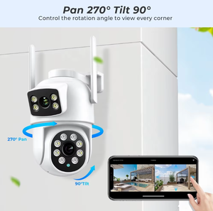 Telecamera di Sicurezza ICsee 2K 4MP con Doppio Obiettivo WIFI PTZ a 360°, Telecamera di <span class=keywords><strong>Sorveglianza</strong></span> Esterna Impermeabile con Doppio Obiettivo WIFI - Product Image 2