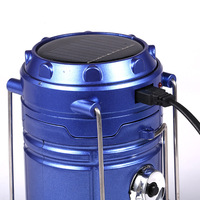 TAIKOO Lampe Lanterne de Camping à LED Solaire Pliante Portable Extérieure en Plastique Rechargeable USB