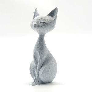 Statue de chat minimaliste, figurine de chat moderne pour la décoration de la maison, sculpture de style nordique, cadeau parfait pour les amoureux des animaux de compagnie/livraison rapide - Product Image 4