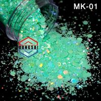 Paillettes laser macaron mélangées, paillettes irisées épaisses pour résine, shaker, nail art, bricolage, décoration, flocons en gros
