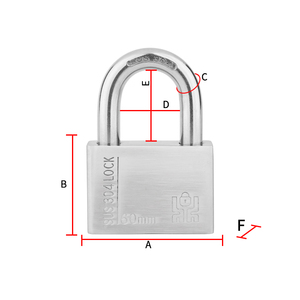 Hochpräzises Vorhänge schloss aus Edelstahl 304 40mm Hochsicherheits-Vorhänge schloss für den Außenbereich - Product Image 6