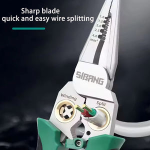 <span class=keywords><strong>Pince</strong></span> à bec aiguille à poignée épaissie pour mesurer l'électricité, spéciale pour les électriciens pour couper, diviser, enrouler et dénuder les fils - Product Image 2