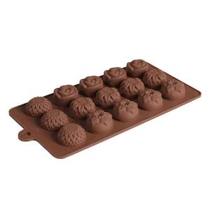 Moule à chocolat en silicone antiadhésif en forme de rose à 15 cavités, sans BPA, certifié LFGB, fabriqué par MUYULINS - Product Image 2