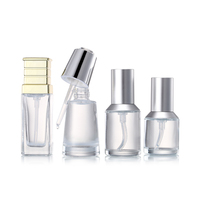 Contenant cosmétique en verre pour fond de teint, gros flacon, accessoires pour maquillage, avec pompe, 15ml 20ml 30ml 40ml