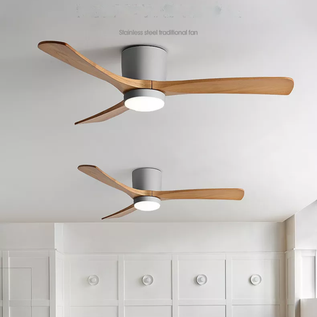 3 Blade Energy Saving AC DC 35W Safe Smart Home RF Remote Control Ceiling Fan With LED Light