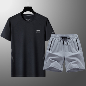 Camiseta de Verano Nueva de Seda Helada de Manga Corta para Hombre, Elástica y Transpirable, Cuello Ajustado, Tallas Grandes, ¡Venta Caliente! - Product Image 4