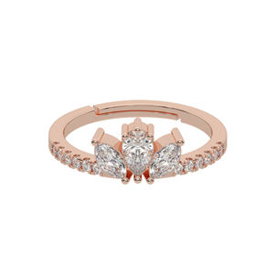 Anillo de Boda Elegante de Oro Fino con Diamantes para Mujer, Diseñado para un Estilo Más Vendido, para Moda Diaria o Atuendos de Lujo - Product Image 4