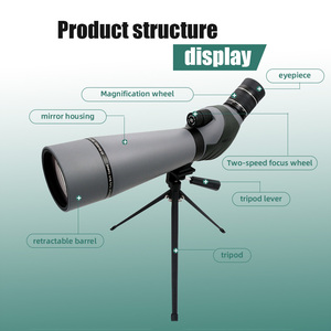 Longue-vue ED Porro Bak4 20-60x80mm étanche avec trépied en alliage d'aluminium pour l'observation des oiseaux et les activités de plein air - Product Image 6