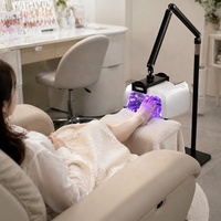 Lampu Kuku LED UV dengan Bracket, Bebas Genggam, Lampu Pengering Pedikur Kaki, Sensor Otomatis 30 Detik, Pengering Gel Kuku Pintar, Mode Ganda M1 M2
