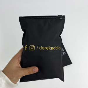 14x20cm Eco Friendly Black Zipper Bag Custom Printed Logo <b>Waterproof</b> Reusable Apparel Swimwear Packaging Garment Pouch Bags - Product Image 3