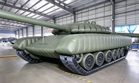 Cible de Tir Gonflable Étanche T72 – Maquette de Char Gonflable Tactique pour Camouflage sur le Terrain
