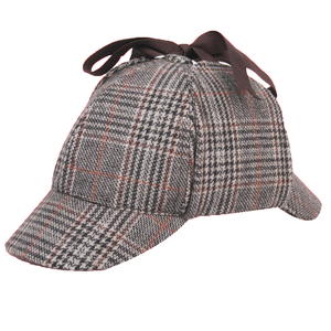 Sombrero Deerstalker Vintage de Espiga para Mujer y Hombre, Gorra de Tweed con Doble Ala y Lazo, Sombrero Clásico de Detective Británico - Product Image 5