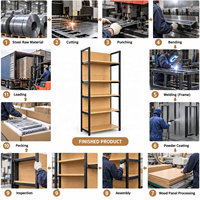 Étagère de présentation gondole à quatre poteaux, simple face, en bois grainé, pour supermarché, unité de rayonnage métallique et bois pour magasin d'alimentation