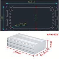 Boîtiers de dissipateurs thermiques en aluminium extrudé EBM IP54, personnalisables, pour amplificateurs, onduleurs électriques industriels