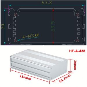 EBM IP54 Rated Extruded Aluminum Amplifier Heatsink Boxes Housing Customization Industrial Electrical AC Inverter <b>Enclosures</b> - Product Image 6