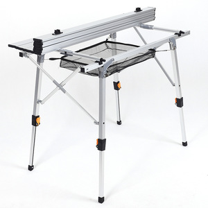 <span class=keywords><strong>Mesa</strong></span> de Camping Plegable Ligera de Aluminio con Patas Ajustables, <span class=keywords><strong>Mesa</strong></span> de Picnic Portátil para Exteriores, Playa, Barbacoa, Jardín, Senderismo - Product Image 4