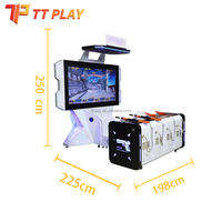 Simulateur de tir d'arcade commercial en métal et plastique, machine de jeux à monnayeur avec WiFi/écran 65 pouces, 4 jeux en anglais TT Play