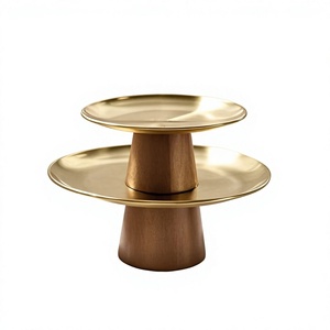 Luxury Gold <b>Aluminium</b> Cake Stand Round Pedestal Dessert Display Plate Wedding Birthday Party <b>Table</b> Centerpiece Wedding - Product Image 1