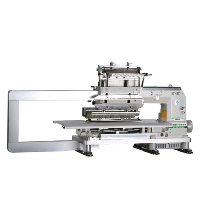 High Speed 65 Needles Manual Iron Flat-Bed Chain Stitch Industrial Sewing Machine with Motor for Big Cloth