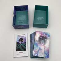 Cartes de tarot et d'oracle de luxe haut de gamme, personnalisées, écologiques, en papier brillant, avec guide et coffret magnétique