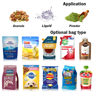 Đứng lên dây kéo túi <span class=keywords><strong>doypack</strong></span> điền khô dâu tây Nitơ niêm phong PREMADE túi đóng băng trái cây sấy khô máy đóng gói - Product Image 2