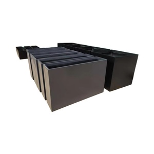 Nouvelle conception de grands pots de fleurs en fibre de verre pour l'extérieur, rectangulaires, pour l'intérieur/l'extérieur, pour la maison, la rue, le balcon, les espaces de pépinière - Product Image 1