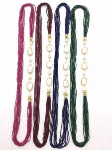 Kesim boncuk doğal barok İnci doğal taş çok katmanlı abartılı kolye - Product Image 2