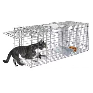 Piège à capture robuste pour écureuils sauvages, chats, <span class=keywords><strong>cage</strong></span> en métal pliable, forme carrée, pour la lutte antiparasitaire humaine, lapins errants - Product Image 1