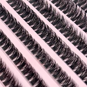 Yeni Diy kirpik 20p 40p 18mm küme Lashes kiti Logo Bond ve mühür 16mm Diy Segment kirpik - Product Image 5