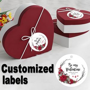 Pegatinas Florales Personalizadas de Vinilo Impermeable Autoadhesivas, Impresión Digital, Laminado Mate, para Decoración de Fiestas, San Valentín - Product Image 4
