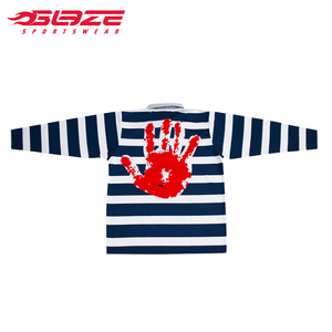 Sublimación <span class=keywords><strong>Inglaterra</strong></span> manga larga personalizada rayas <span class=keywords><strong>Rugby</strong></span> Polo al por mayor - Product Image 4