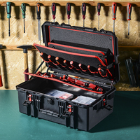 GLARY boîte à outils roulante de grande capacité boîte à outils pour électricien professionnel avec roues boîte à outils robuste antichoc