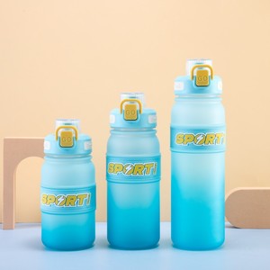 Sports Self-Driving Hiking Camping Travel 600ml Eco-Friendly Reusable Plastic <b>Water</b> <b>Bottle</b> <b>Straw</b> Direct Drinking for Children - Product Image 3