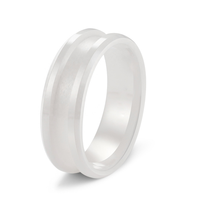 Großhandel 8mm 6mm Schwarz Weiß Rosa Blau Keramik Ring Kern rohlinge Hochglanz poliert DIY Keramik Blank Core Ring