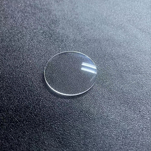 Verre de montre bombé en saphir gris fumé plaqué, avec rebord surélevé, pour montre de plongée vintage - Product Image 4