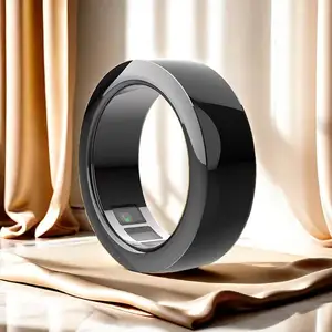 Technological Invention Smart Ring Blood Oxygen Tracking Stainless Steel Case Android Operation Magnetic Charging Health Ring