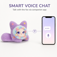 Peluche interactive IA renard parlant intelligent avec chat vocal Wi-Fi, capteur tactile, écran oculaire et contrôle par application – Cadeau unisexe pour tous les âges