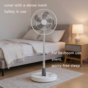 Portable 9 pouces éclairage LED à deux niveaux abat-jour réglable ventilateur de Table de banque d'alimentation pliable et rétractable rechargeable pour la maison - Product Image 1